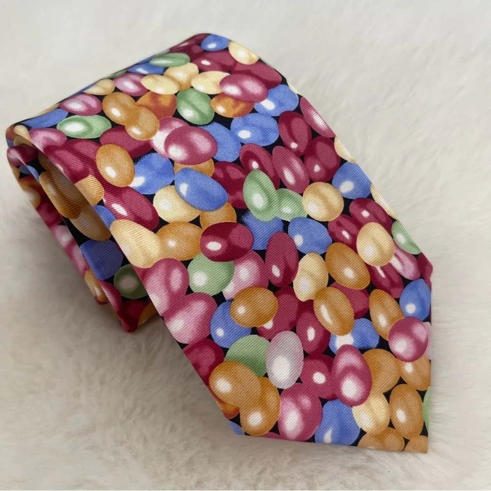 Wild Ties - Jelly Bean Mens Novelty Neck Tie Easter Christmas Candy Fun Tie 🍭